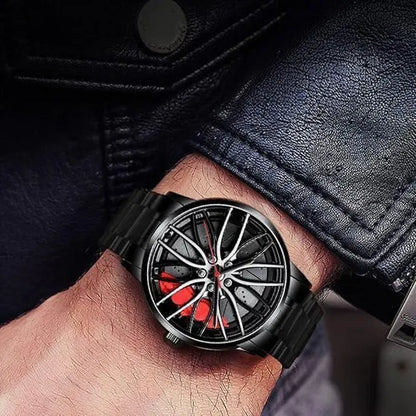 Rotating Car Wheel Watch