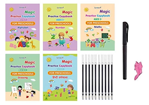 Reusable Handwriting Practice Copy Book with Magic Pen & Refills