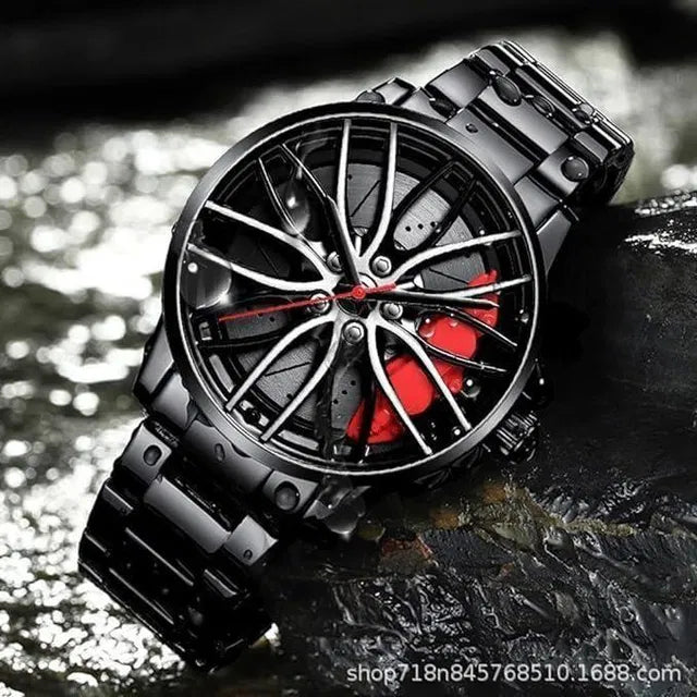 Rotating Car Wheel Watch
