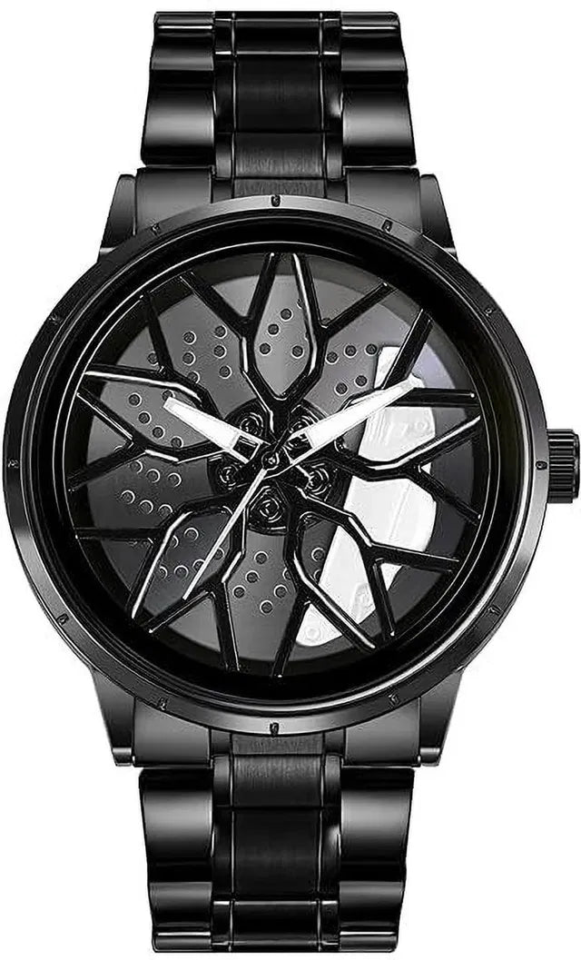 Rotating Car Wheel Watch