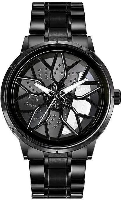Rotating Car Wheel Watch