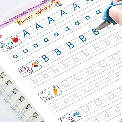 Reusable Handwriting Practice Copy Book with Magic Pen & Refills